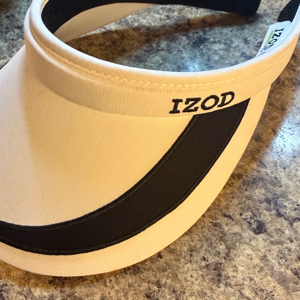 Izod golf visor with white with black stripe - Picture 2 of 6